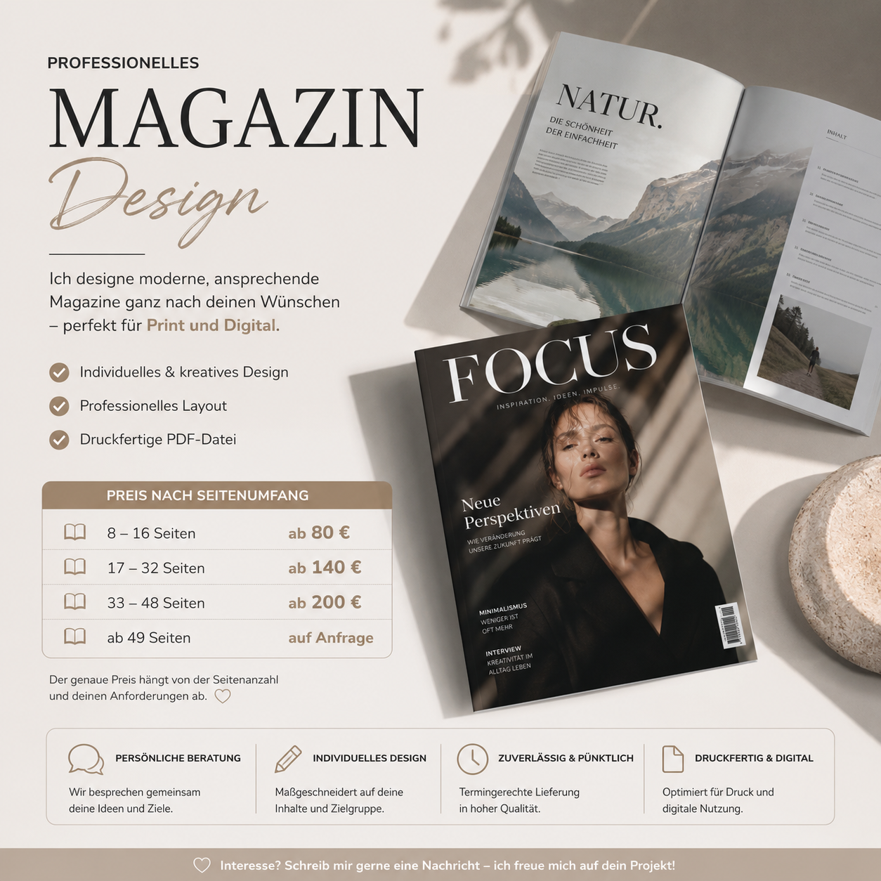 Magazin, Broschüre & Katalog gestalten lassen | Digital & Print