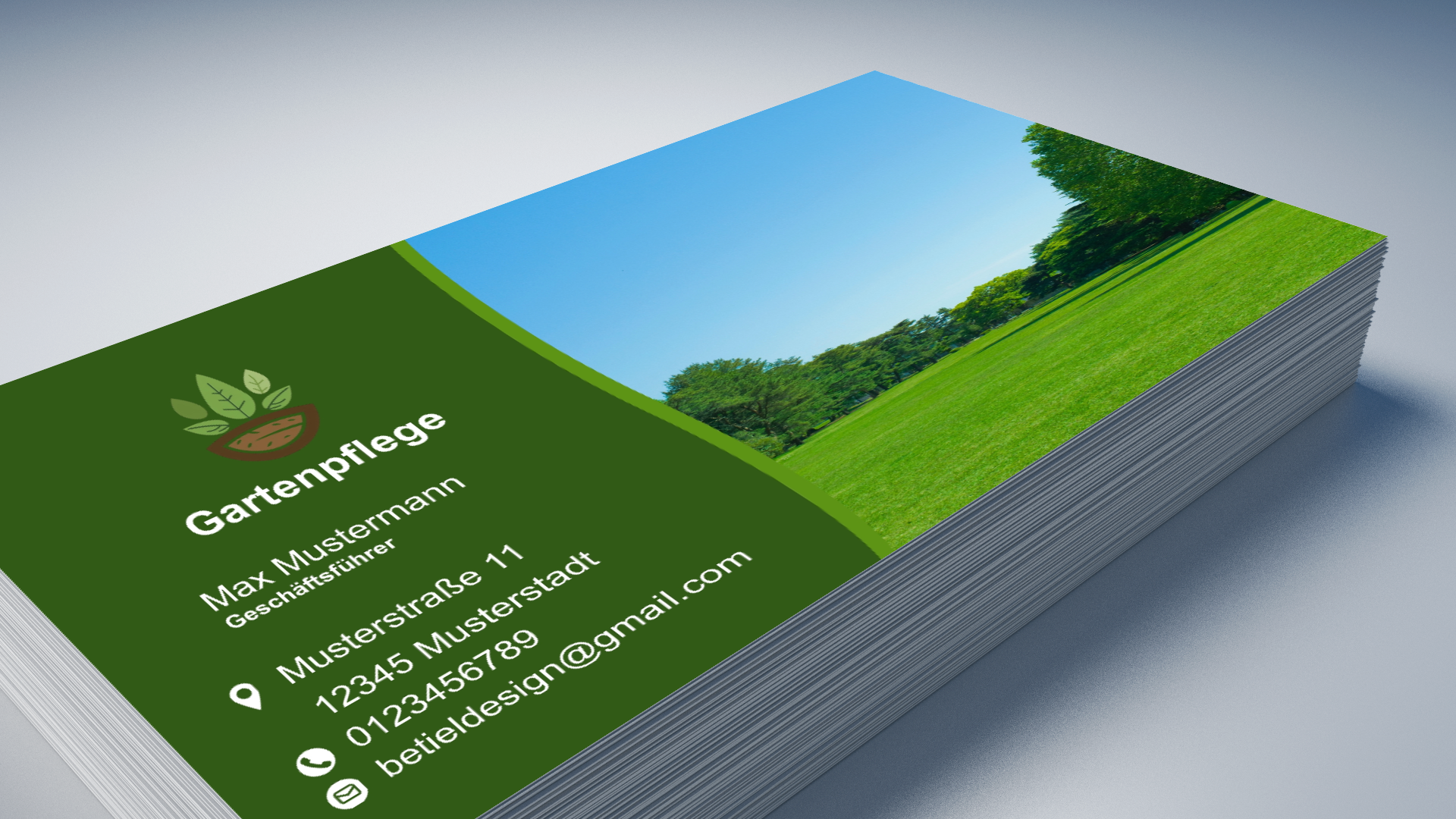 #1 VORLAGE Digitale Visitenkarte – Gartenarbeit (NUR DIGITALE DATEI - KEIN DRUCK)