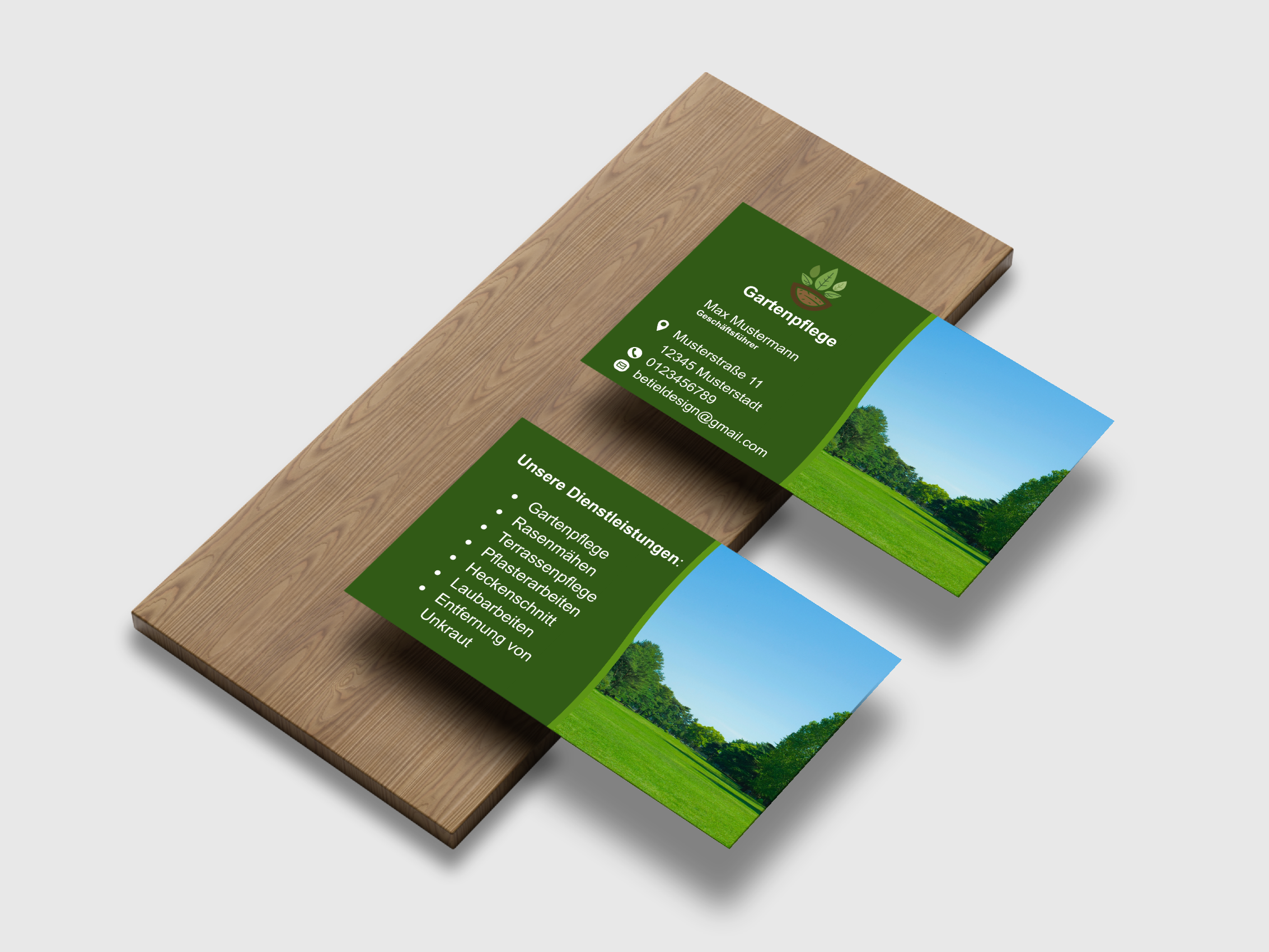 #1 VORLAGE Digitale Visitenkarte – Gartenarbeit (NUR DIGITALE DATEI - KEIN DRUCK)